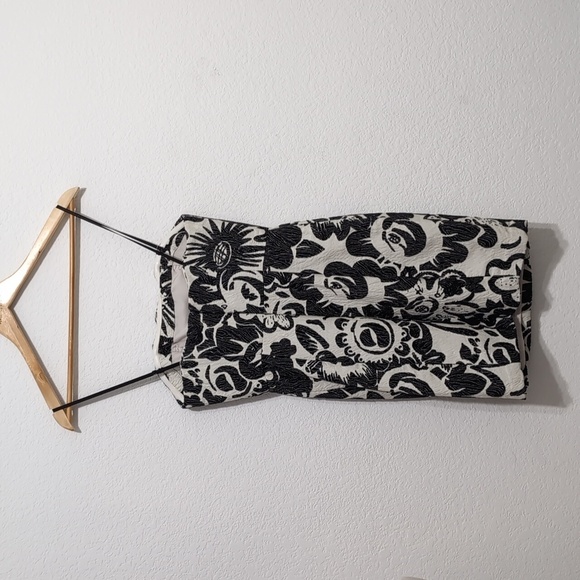 Tracy Reese New York Textured Black and White Floral Cocktail Dress size 0 - Picture 6 of 12